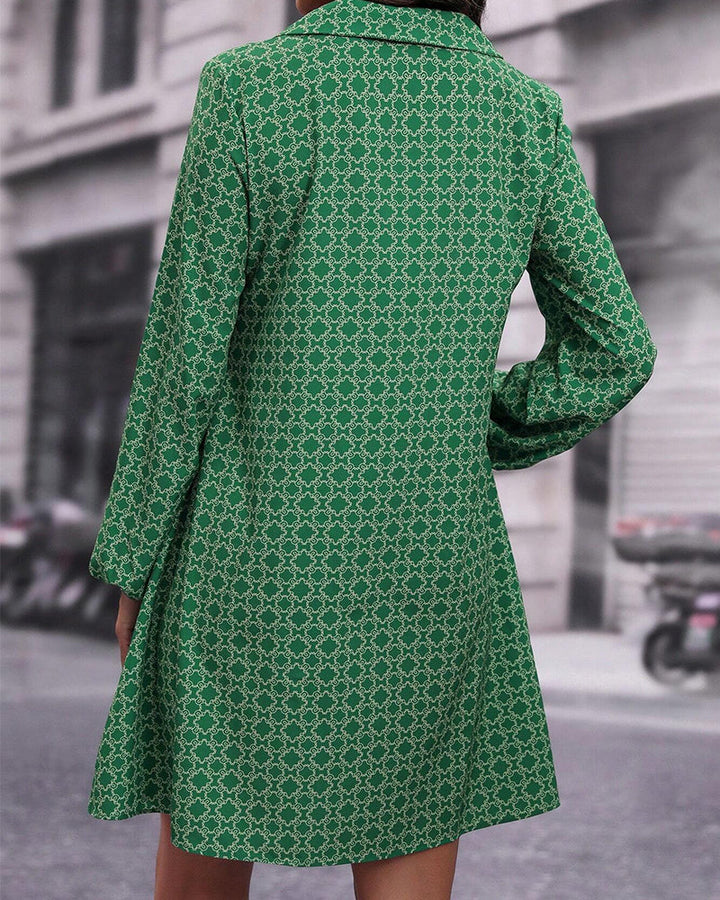 Drune | Bedrucktes Kleid mit Revers