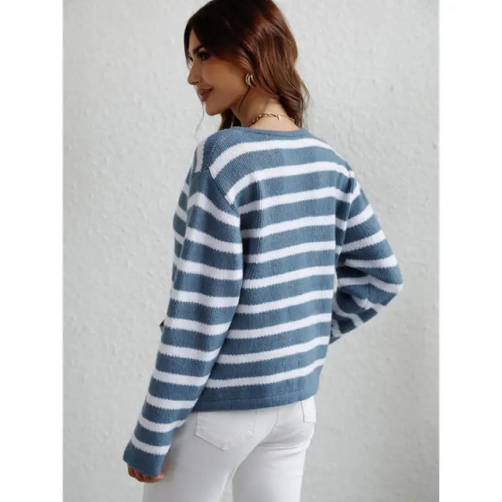Drune | Cozy chunky knit sweater with button placket and side pockets