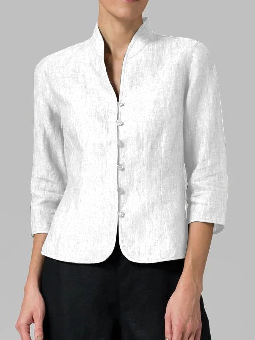 Drune | Stylische Bluse Mit Stehkragen Für Damen