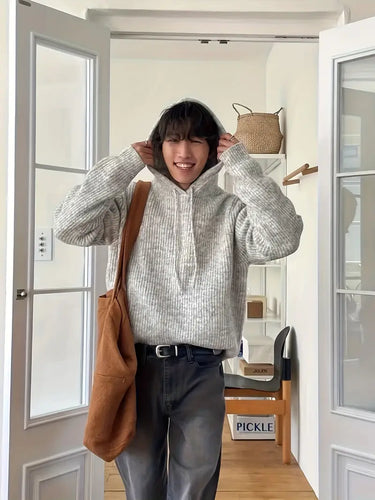 Drune | Stylischer Gestrickter Kapuzenpullover für Männer