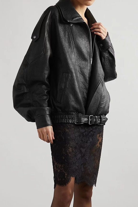 Drune | Echtes Leder Motorradjacke