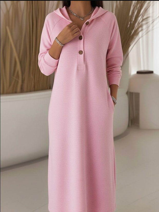 Drune | Lockeres Lässigkleid mit Kapuze