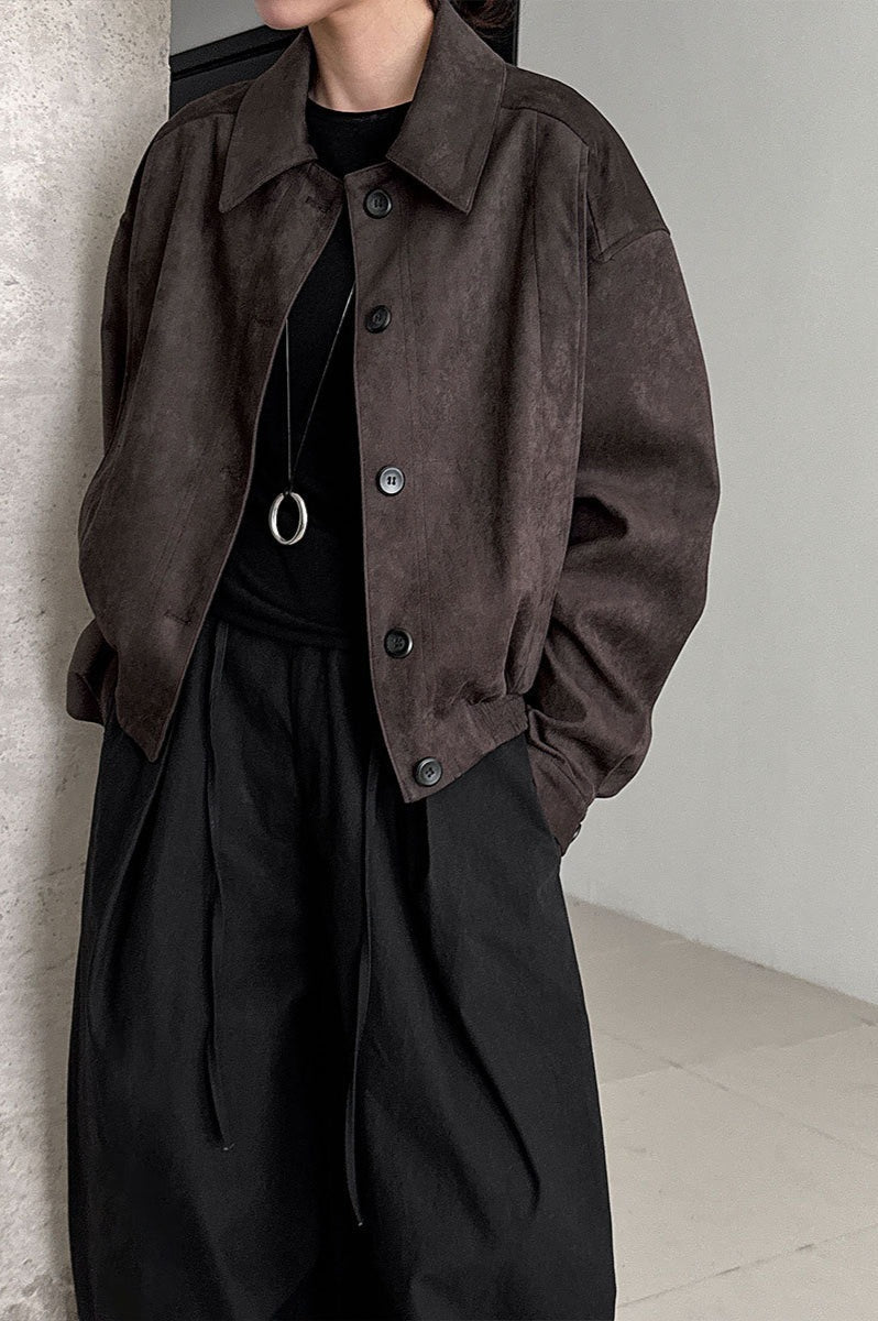 Drune | Wildleder Reverskragenjacke