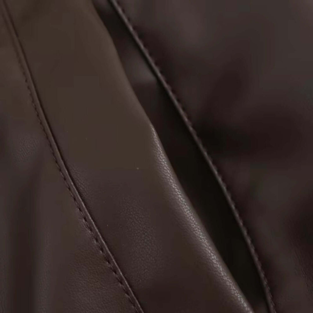 Drune | Damen Vintage Stil Kunstlederjacke