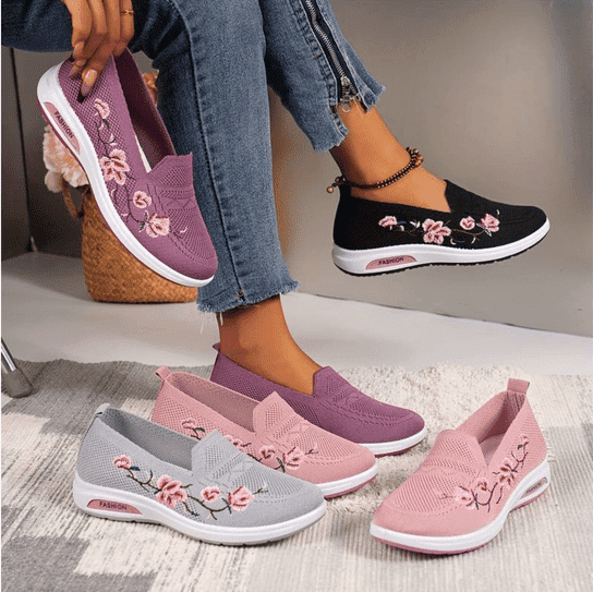 Drune | Bequeme Blumen Orthopädie Schuhe Für Damen
