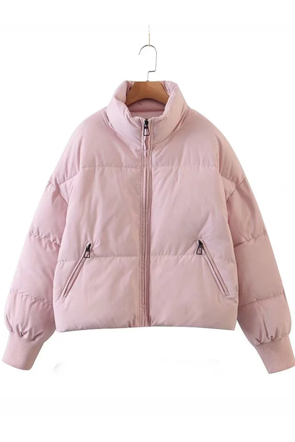 Drune | Kragen Reißverschluss Tasche Dick Warm Baumwolljacke