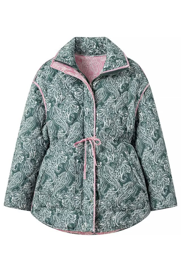 Drune | und lässige lockere Baumwolle bedruckte Langarmjacke