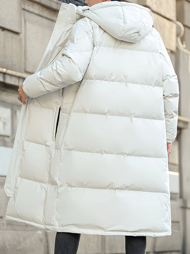 Drune |  Lange Kapuzen-Daunen-Winterjacke Für Herren - Perfekt für Outdoor-Aktivitäten