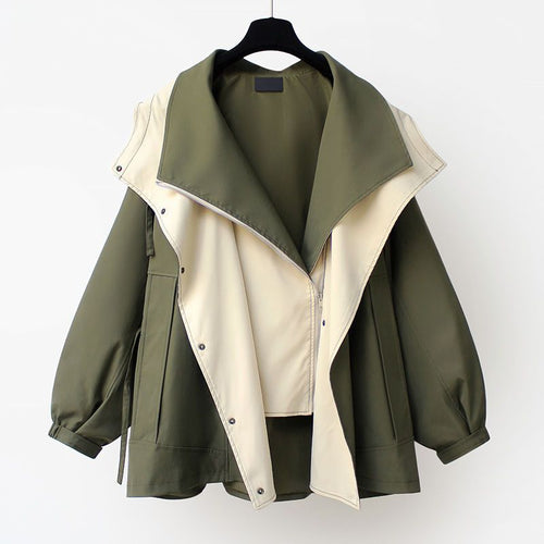 Drune | Tone Kontrastjacke - Leichter Stoff - Lässige Passform - Moderner Freizeitstil