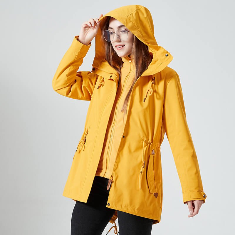 Drune | Kapuzenregenjacke - Verstellbare Passform - Leichtes Design - Outdoor-Essential