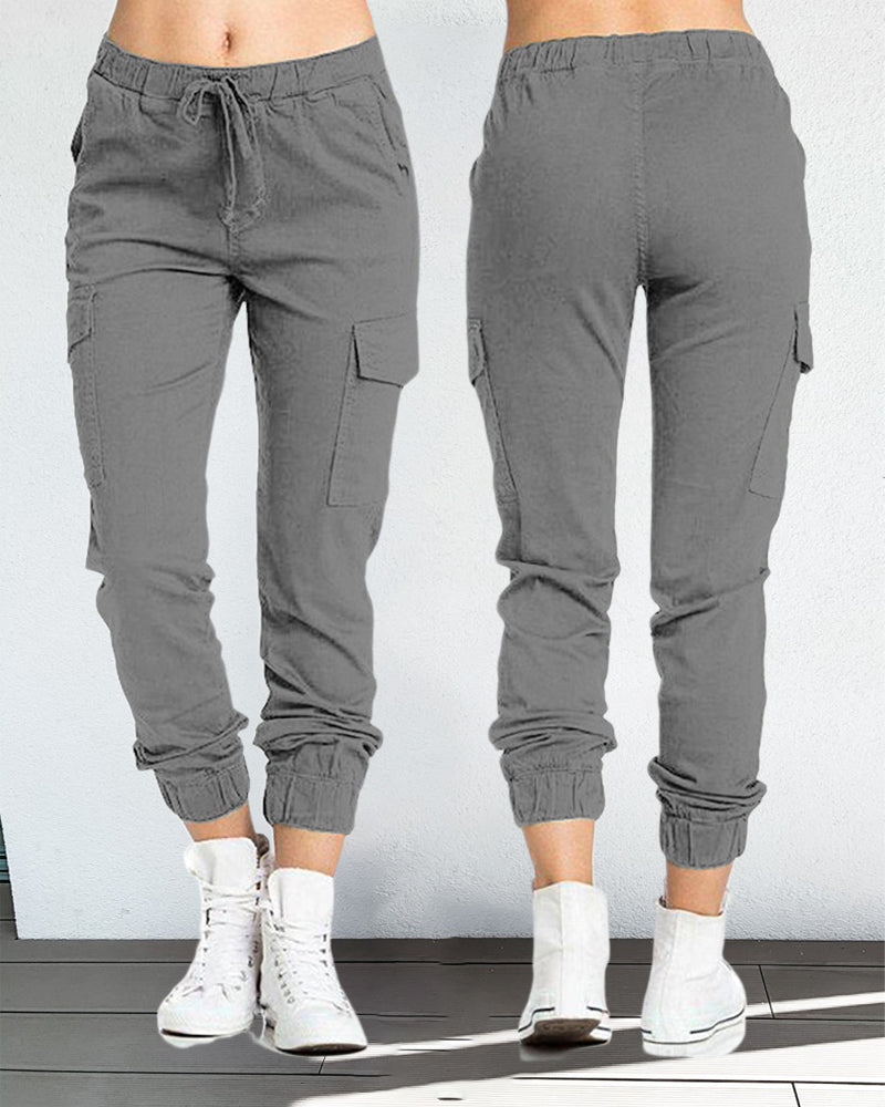 Drune | Cargo-Hosen mit Gummibund in der Taille