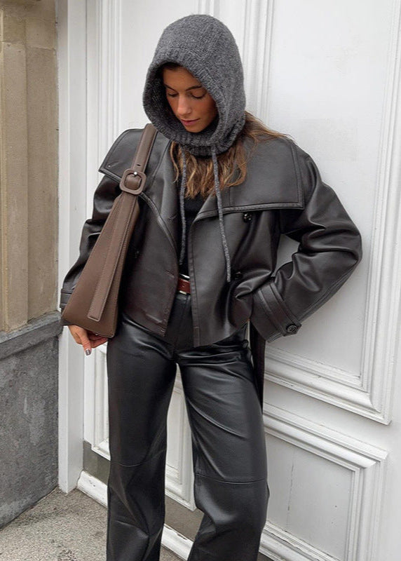 Drune | Kunstlederjacke – Minimalistischer Biker-Chic