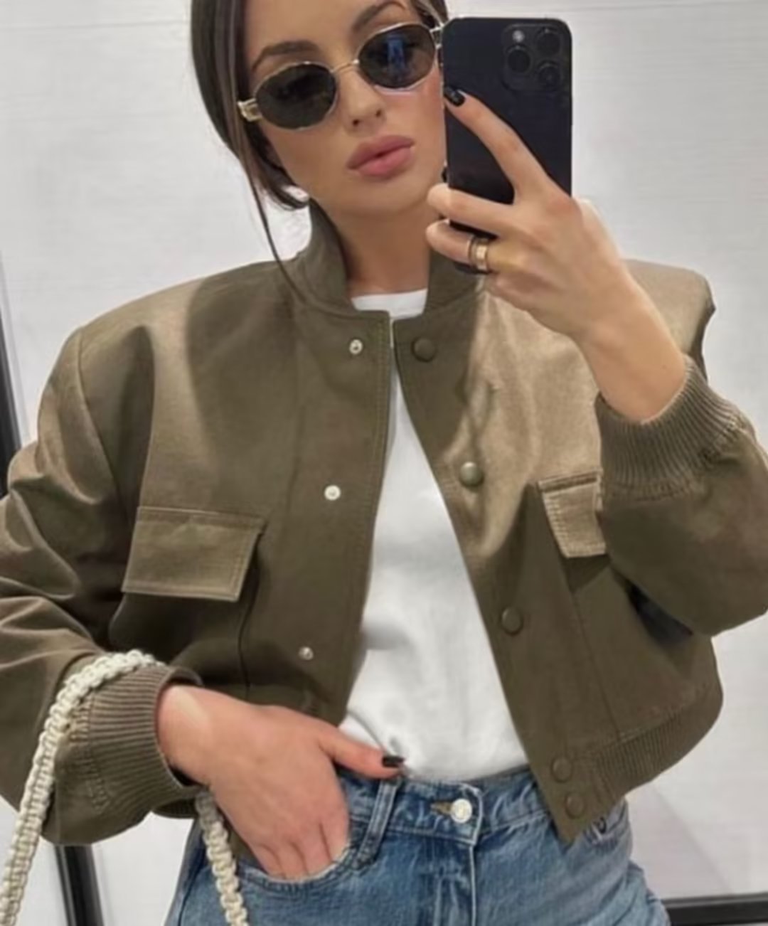 Drune | Bomberjacke - Minimalistisches Design - Leichte Schicht - Streetwear-Essential