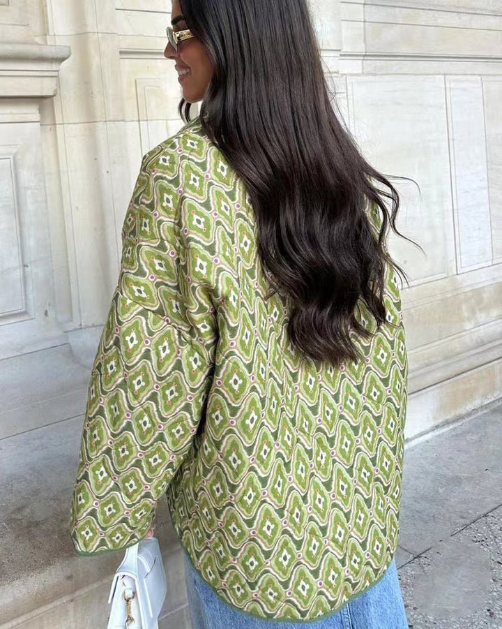 Drune | Steppjacke - Leichter Boho-Stil - Lockere Passform - Vielseitige Schicht
