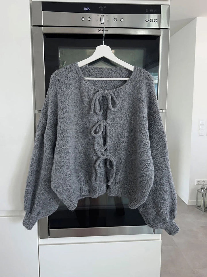 Drune | Strickcardigan mit Schleifen Weich und Warm Trendy Look