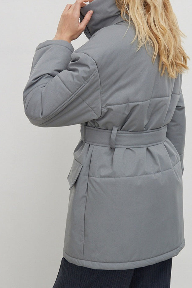 Drune | Baumwolle Krawatten Taille Puffer Jacke