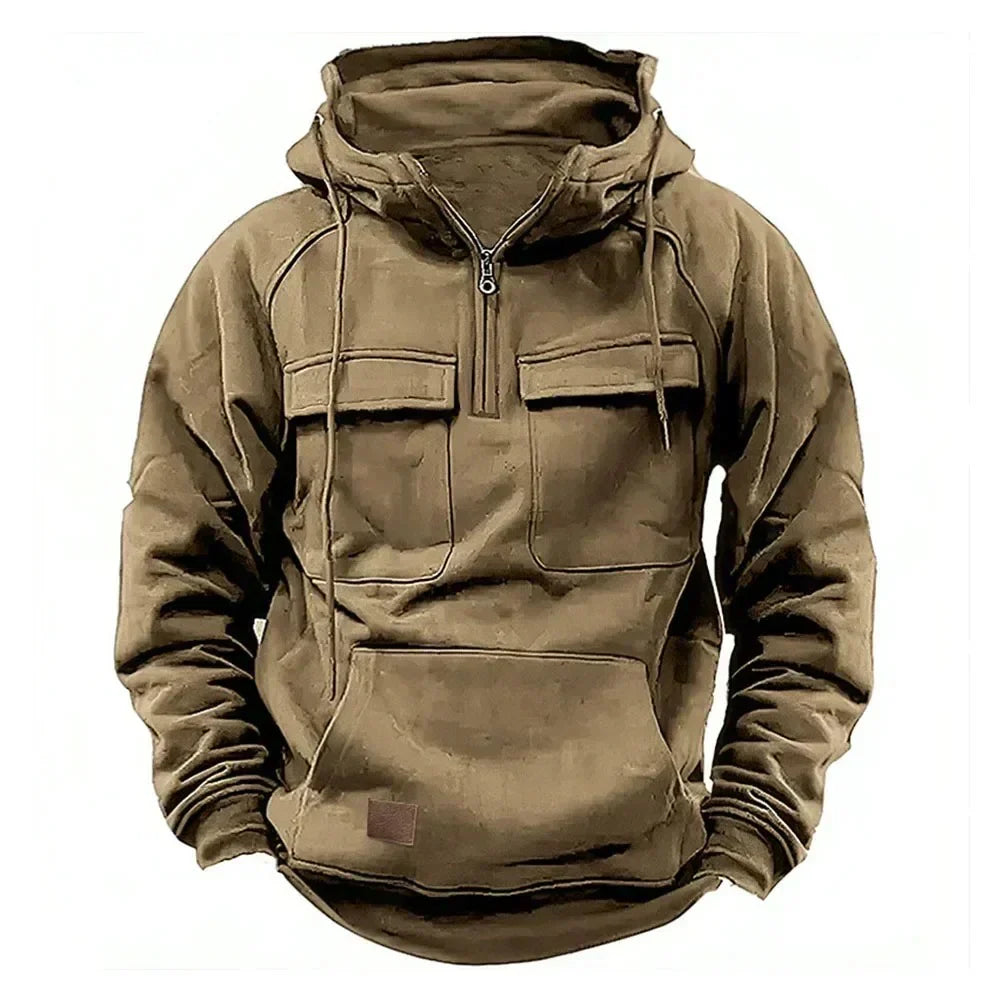 Drune | Warme Hoodie mit hallem Reißverschluss