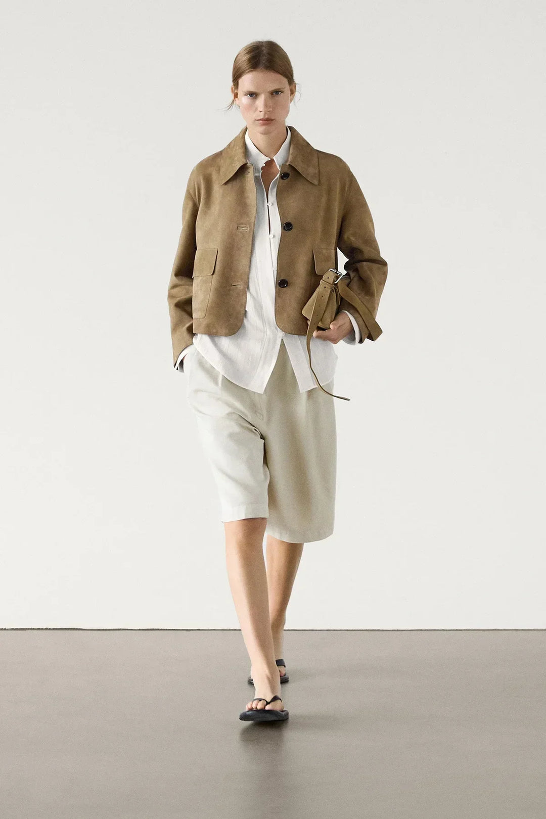 Drune | Wildlederjacke mit Tasche