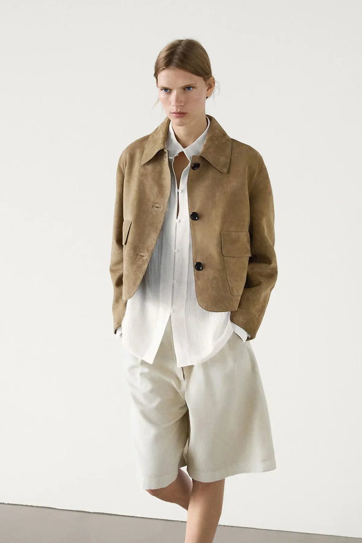 Drune | Wildlederjacke mit Tasche