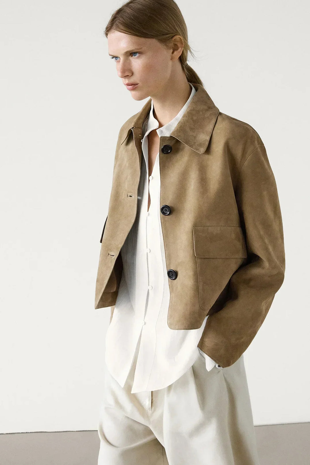 Drune | Wildlederjacke mit Tasche