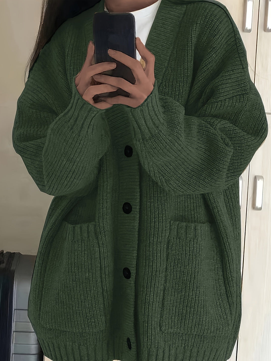 Drune | warmer Baumwollstrickwaren-Cardigan für Damen - Ideal für Winter