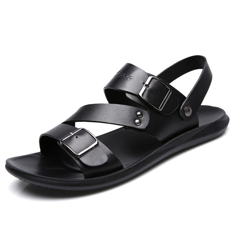 Drune | Sandalen Aus Spaltleder Mit Schnalle