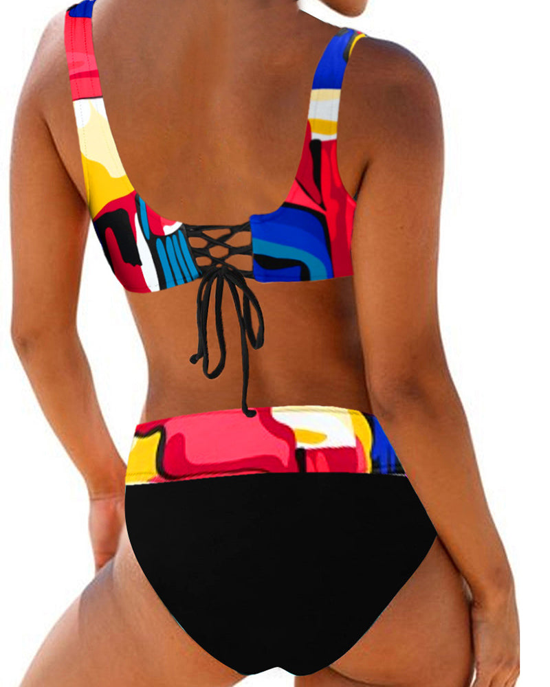 Drune | Bunter Bikini Badeanzug
