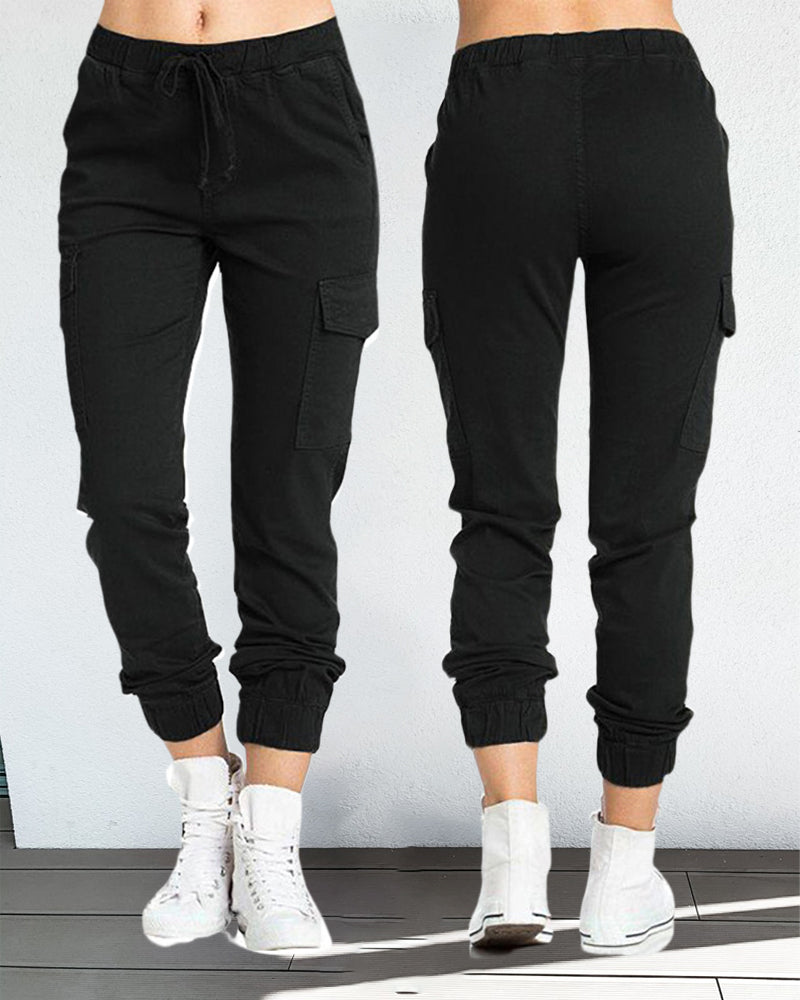 Drune | Cargo-Hosen mit Gummibund in der Taille