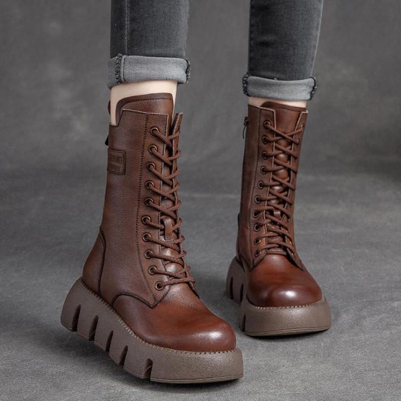 Drune | Combat Boots mit Plateau & Reißverschluss - Streetstyle & Edge