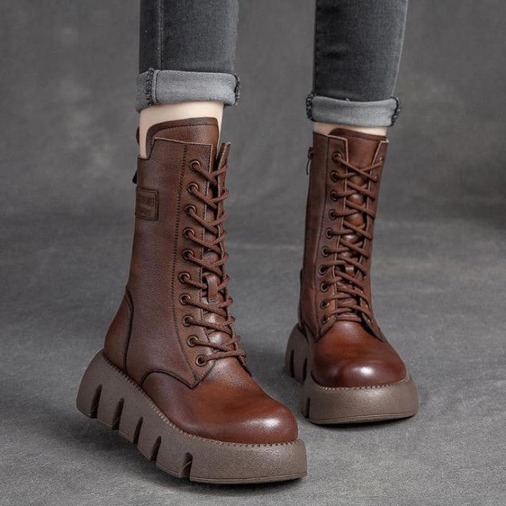 Drune | Combat Boots mit Plateau & Reißverschluss - Streetstyle & Edge