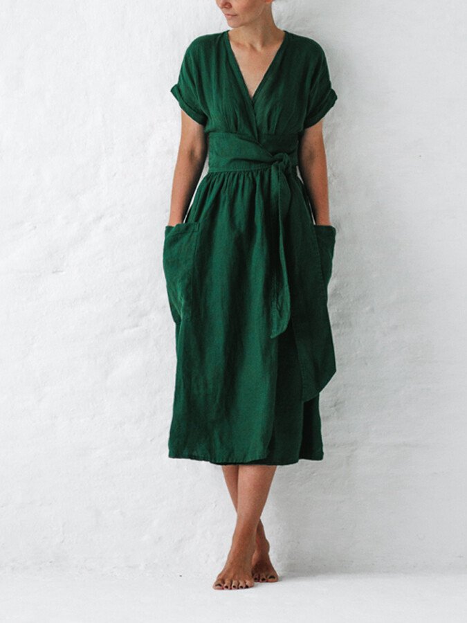 Drune | Fließendes Leinenkleid