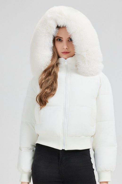 Drune | Kapuzenjacke mit Kunstpelzkragen