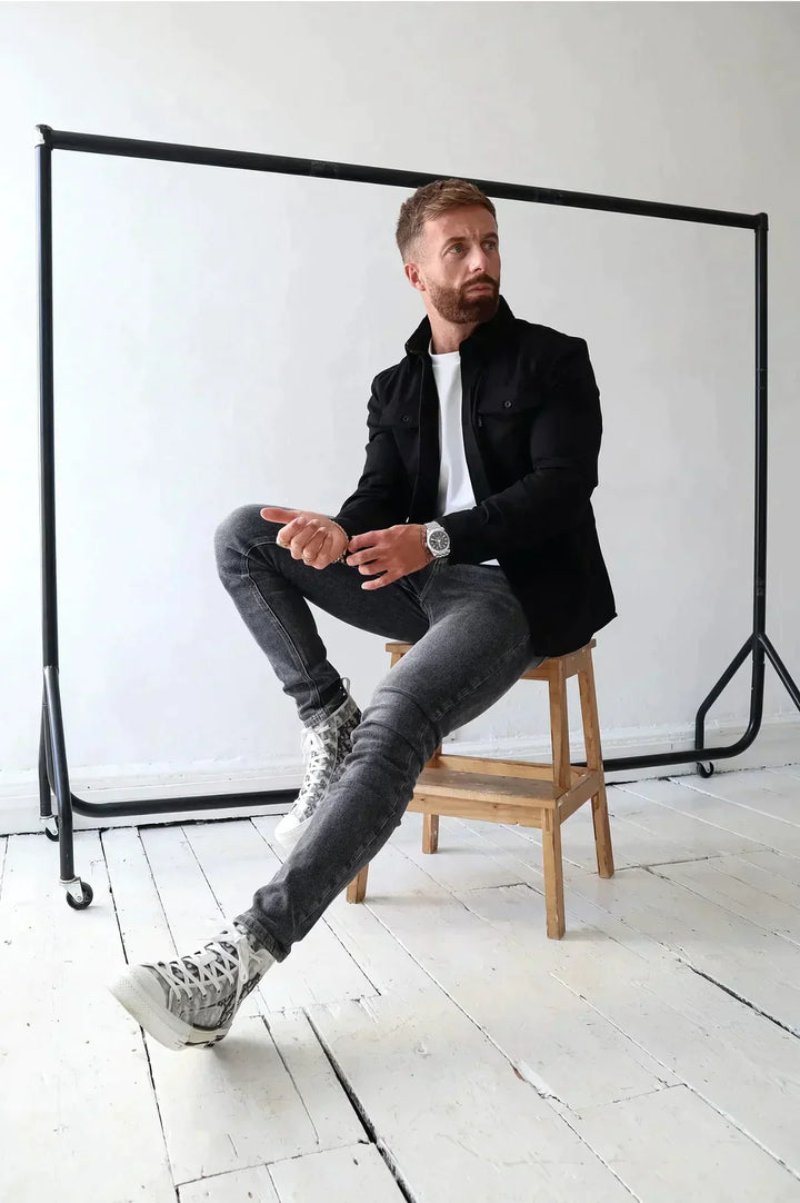 Drune | Premium-Jacke mit Knopfverschluss für Herren | Stylische und bequeme Jacke