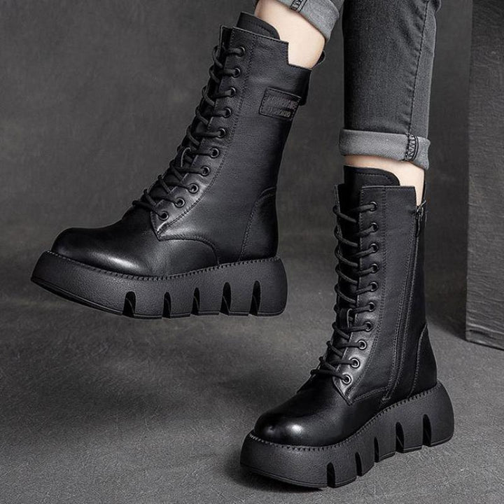 Drune | Combat Boots mit Plateau & Reißverschluss - Streetstyle & Edge