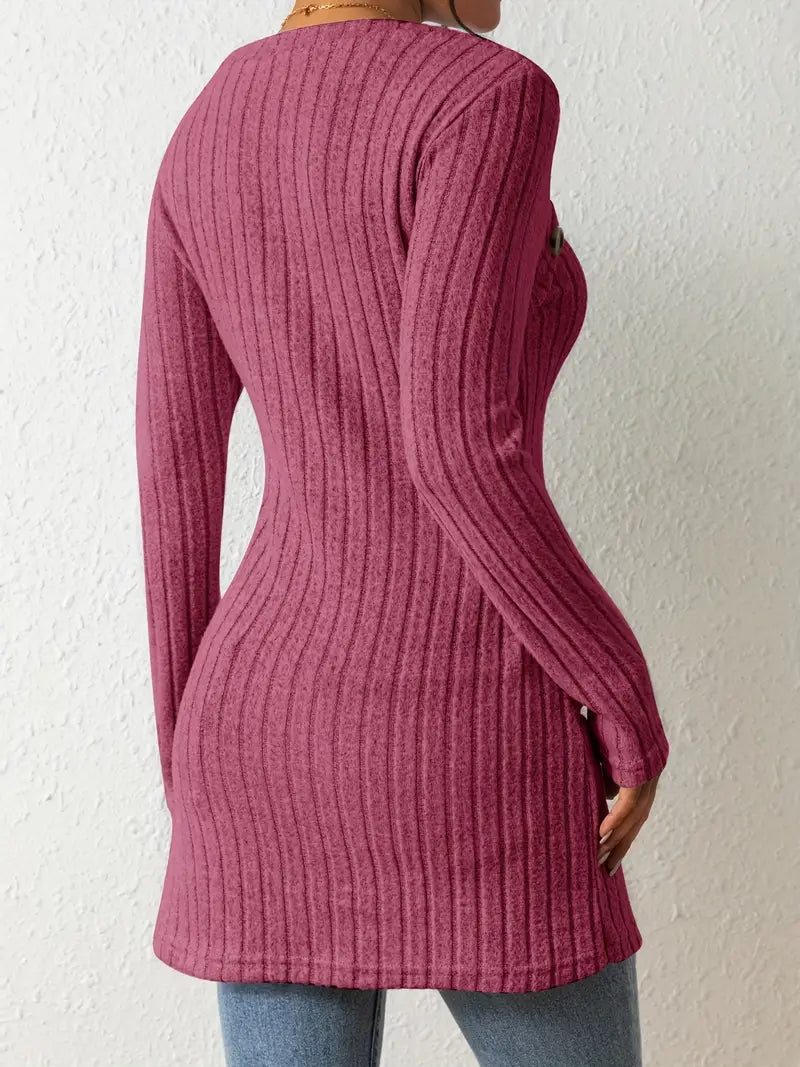 Drune | Stilvoll Gerippter Pullover für Frauen