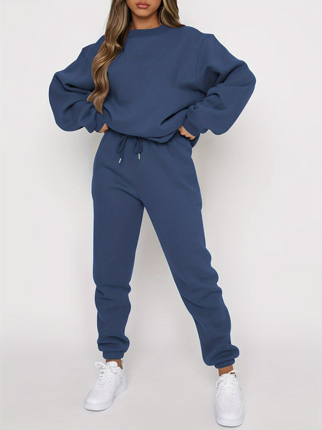 Drune | Jogging Set - Oversized Sweatshirt & Hochtaillierte Jogger - Weich & Bequem