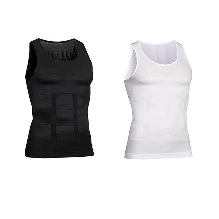 Drune | Schlanke Passform Kompression Body Shaper mit Bauchkontrolle und Unsichtbarem Unterhemd Design