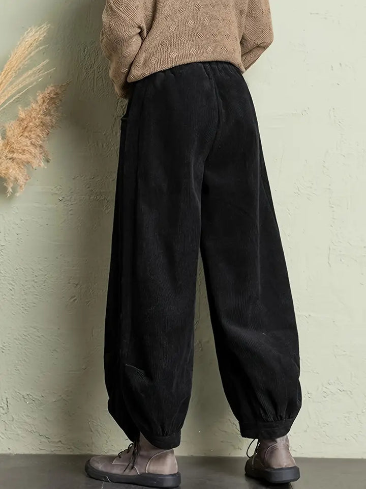 Drune | Plissierte Corduroyhose
