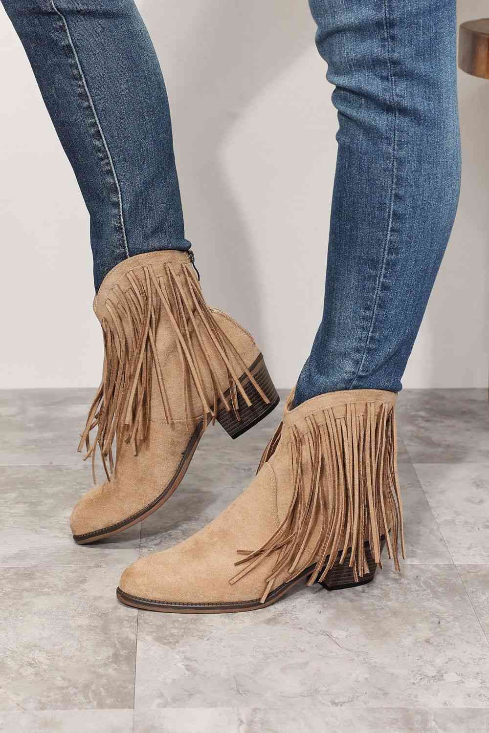 Drune | Legend Damen Fransen Cowboy Western Stiefeletten