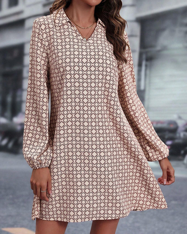 Drune | Bedrucktes Kleid mit Revers