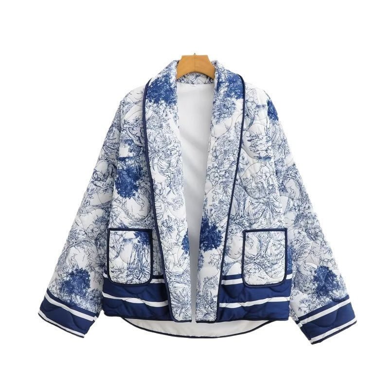 Drune | Steppjacke - Künstlerisches Druckdesign - Leicht & Stilvoll - Lässige Schicht