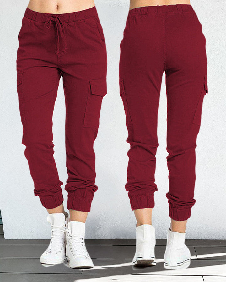 Drune | Cargo-Hosen mit Gummibund in der Taille