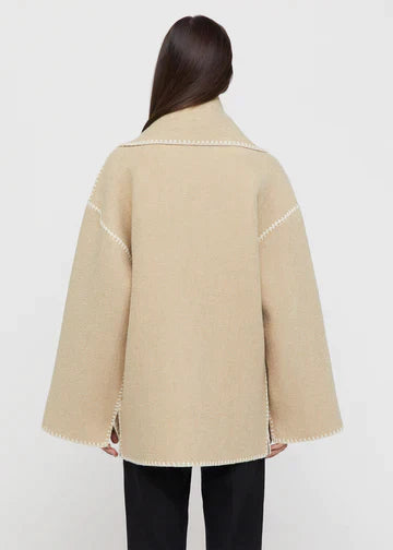 Drune | Wollmantel für Damen Grau Elegant und Stilvoll