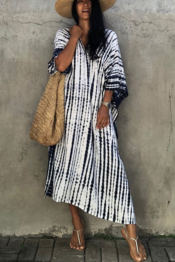 Drune Freely – Lockeres Überwurfkleid im Batik-Boho-Stil