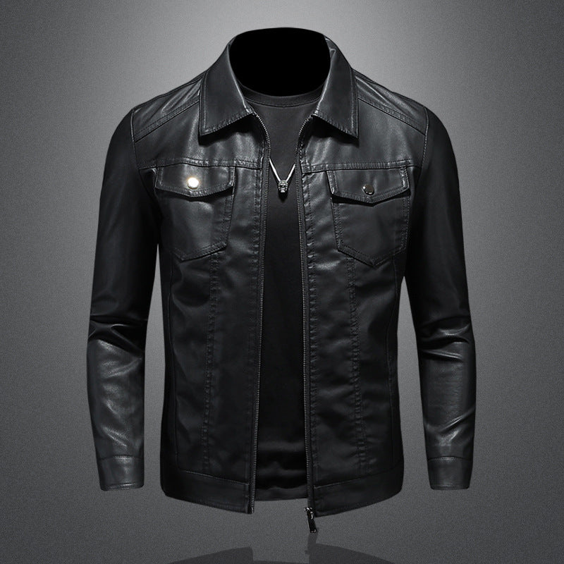 Drune | Herren-Lederjacke im Vintage-Stil