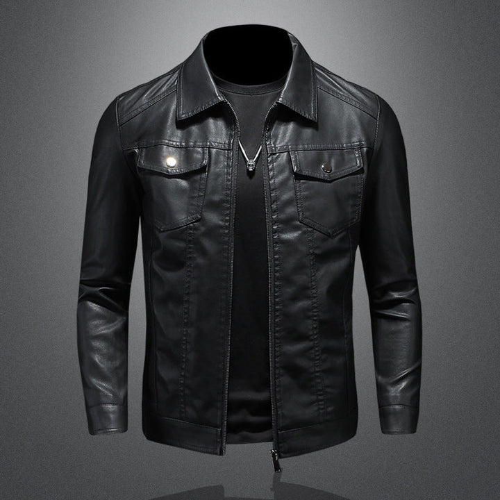 Drune | Herren-Lederjacke im Vintage-Stil