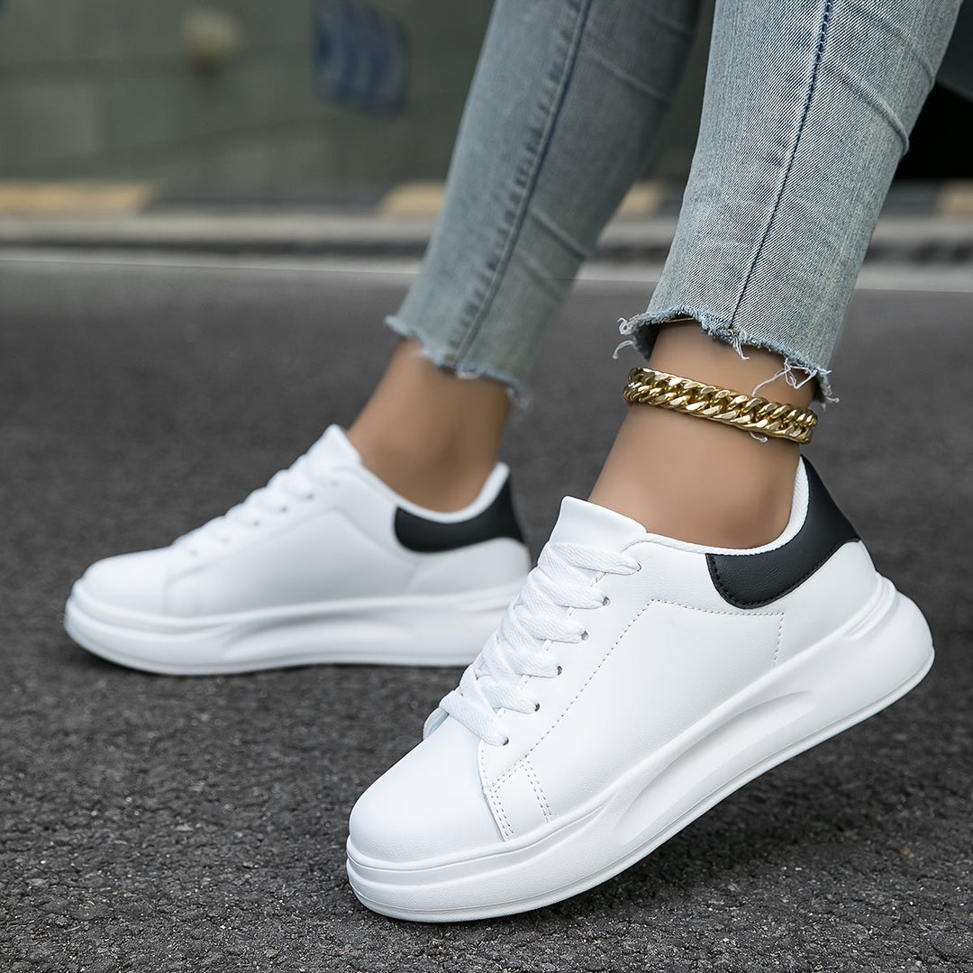 Drune | Saubere Weiße Ledersneaker Für Damen, Weiß