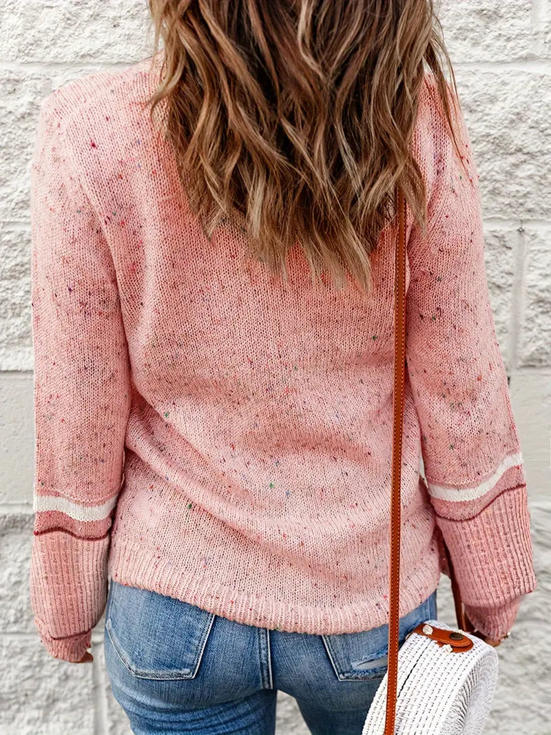 Drune | Marmorierter Rundhals Pullover