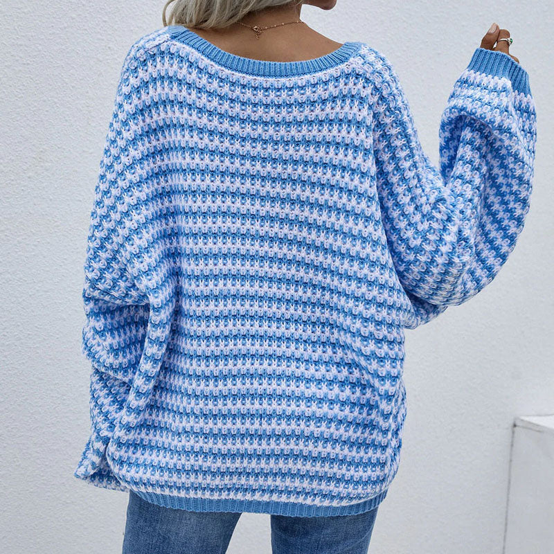 Drune | Gestreifter Strickpullover mit Lässigem Look