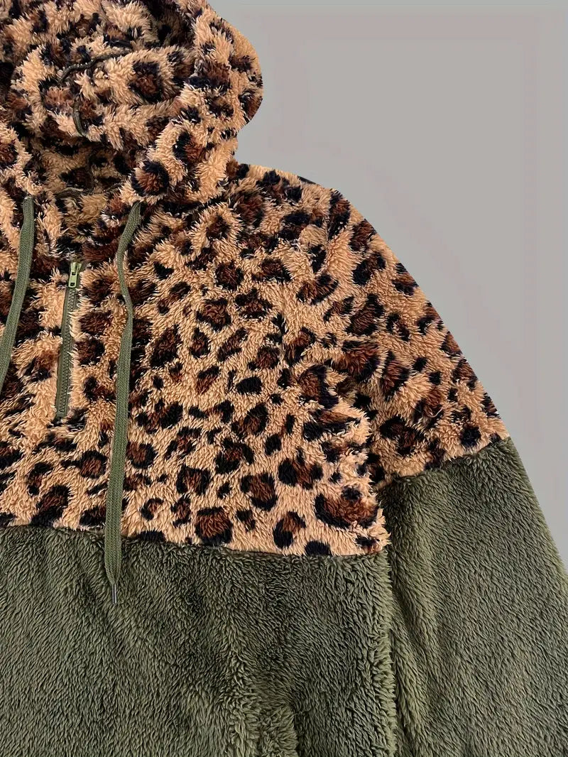 Drune | Leopardenmuster Farbblock Pullover